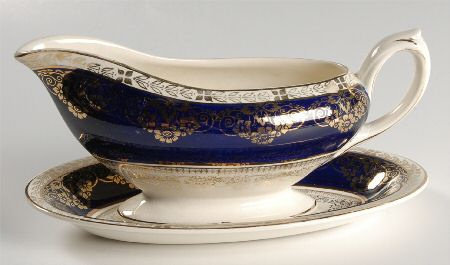 6107 (Blue) Gravy Boat & Underplate