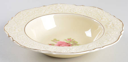 Rose Marie (Pink) Rim Cereal Bowl