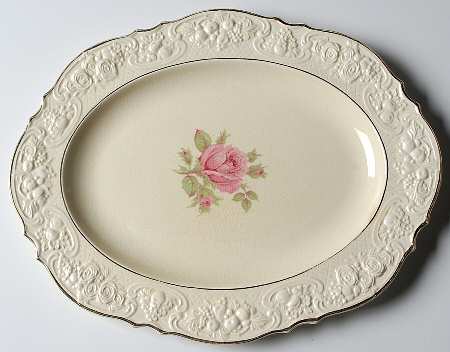 Rose Marie (Pink) 12" Oval Serving Platter