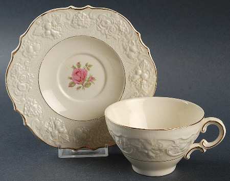 Rose Marie (Pink) Flat Cup & Saucer Set