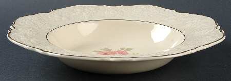 Rose Marie (Pink) Rim Soup Bowl