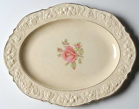 Rose Marie (Pink) 14" Oval Serving Platter