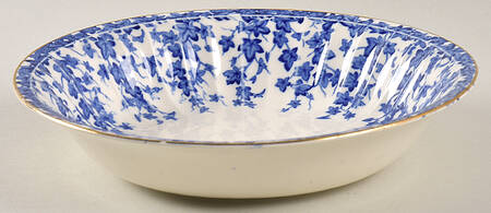 Early English Ivy Dark Blue Rim Soup Bowl