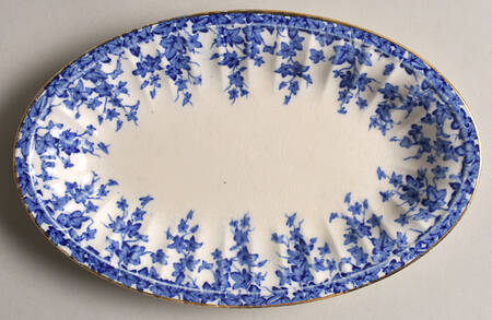 Early English Ivy Dark Blue Relish/Gravy Underplate