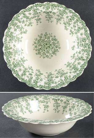 Early English Ivy Green 9" Round Vegetable Bowl