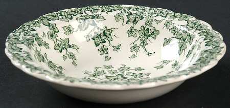 Early English Ivy Green Rim Fruit/Dessert (Sauce) Bowl