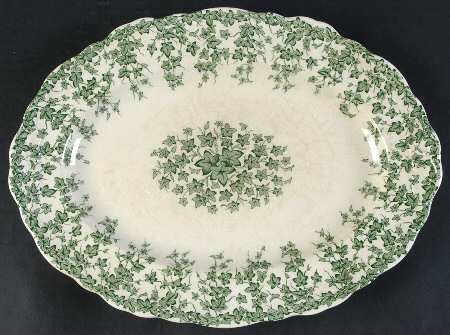 Early English Ivy Green 12" Oval Serving Platter
