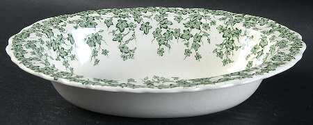 Early English Ivy Green 8" Oval Vegetable Bowl