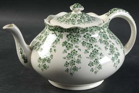 Early English Ivy Green Teapot & Lid