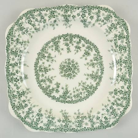 Early English Ivy Green Square Chop Plate