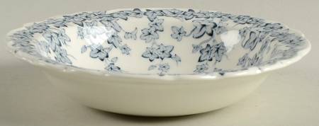 Early English Ivy Blue Gray (Scalloped) Rim Fruit/Dessert (Sauce) Bowl