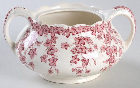 Early English Ivy Pink (Scalloped) Sugar Bowl No Lid