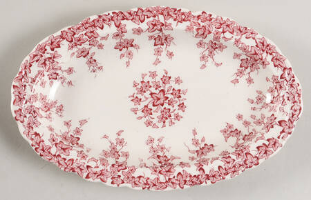 Early English Ivy Pink (Scalloped) Underplate for Gravy Boat