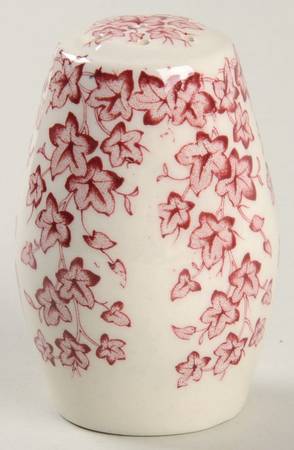 Early English Ivy Pink (Scalloped) Pepper Shaker
