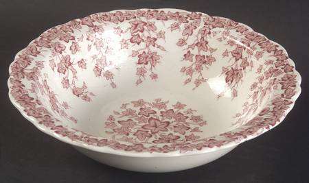 Early English Ivy Pink (Scalloped) Rim Cereal Bowl