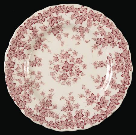 Early English Ivy Pink (Scalloped) Bread & Butter Plate