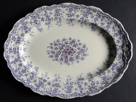 Early English Ivy Purple 12" Oval Serving Platter