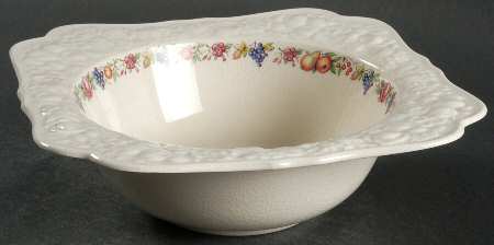 Florentine Garden (Colored Fruit) 8" Square Vegetable Bowl