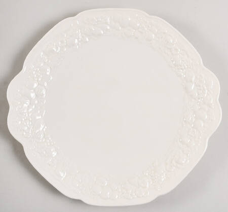 Florentine White Cake Plate