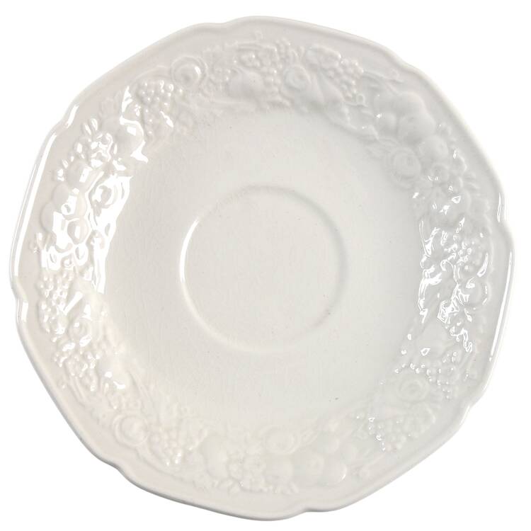 Florentine White Saucer
