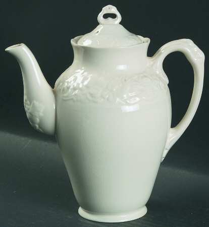 Florentine White Mini Coffee Pot & Lid