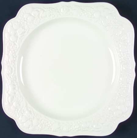 Florentine White 12" Square Chop Plate