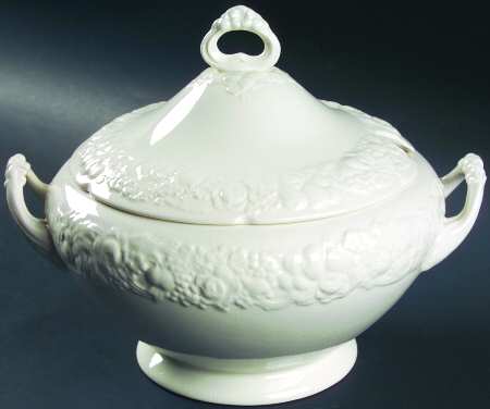 Florentine White Tureen &  Lid