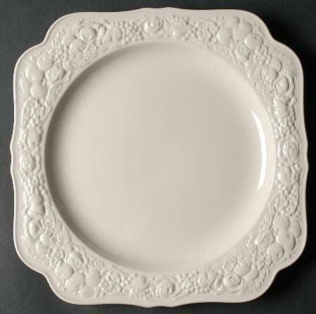Florentine White Square Cake Plate