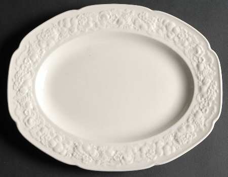 Florentine White 12" Oval Serving Platter