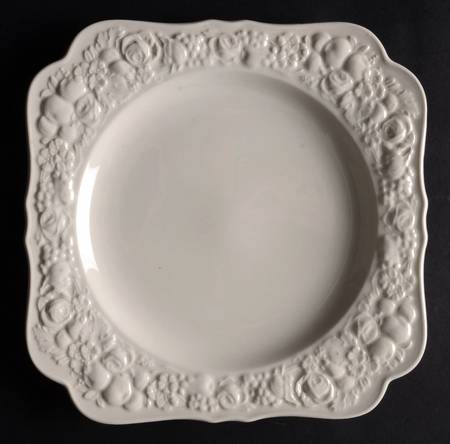 Florentine White Square Salad Plate