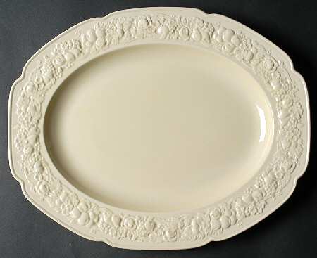 Florentine Dark Cream 16" Oval Serving Platter
