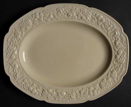 Florentine Dark Cream 12" Oval Serving Platter