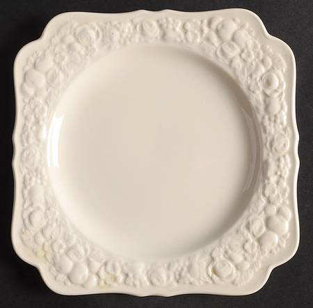 Florentine Dark Cream Square Salad Plate