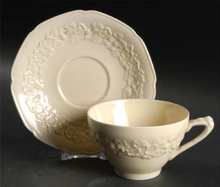 Gainsborough (All White)(Also A Shape) Oversized Cup & Saucer Set