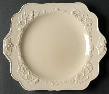 Gainsborough (All White)(Also A Shape) Square Handled Cake Plate