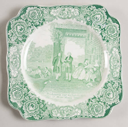 George Washington Memorial Green Square Luncheon Plate