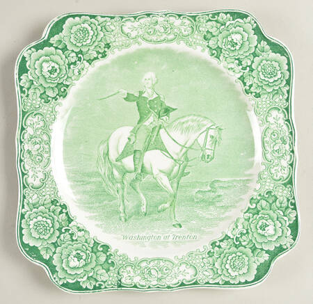 George Washington Memorial Green Square Luncheon Plate