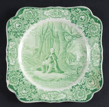 George Washington Memorial Green Square Luncheon Plate
