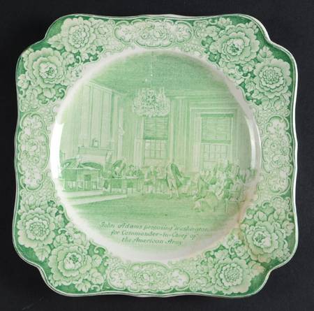 George Washington Memorial Green Square Luncheon Plate