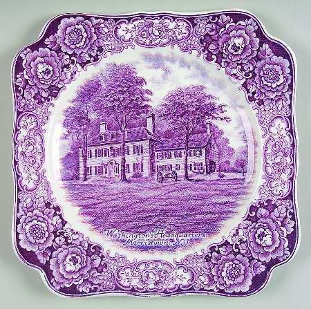 George Washington Memorial Lilac Square Luncheon Plate