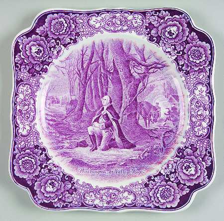 George Washington Memorial Lilac Square Luncheon Plate