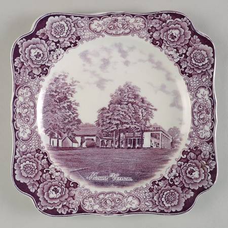 George Washington Memorial Lilac Square Luncheon Plate