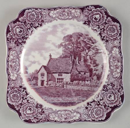 George Washington Memorial Lilac Square Luncheon Plate