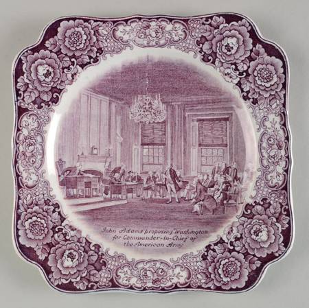 George Washington Memorial Lilac Square Luncheon Plate