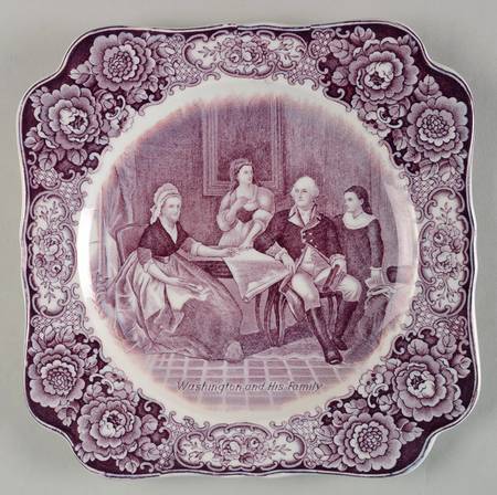 George Washington Memorial Lilac Square Luncheon Plate