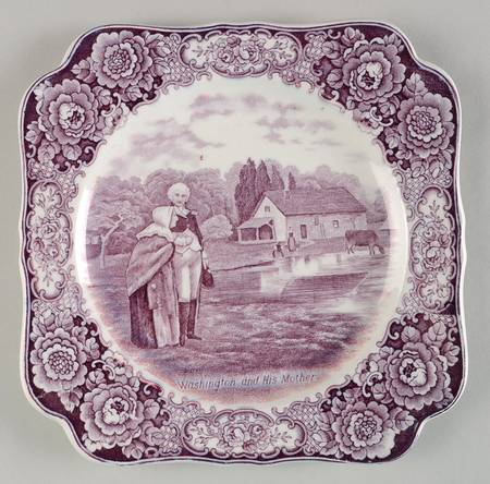 George Washington Memorial Lilac Square Luncheon Plate