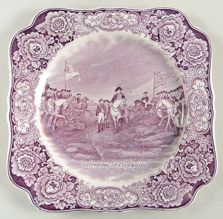 George Washington Memorial Lilac Square Luncheon Plate