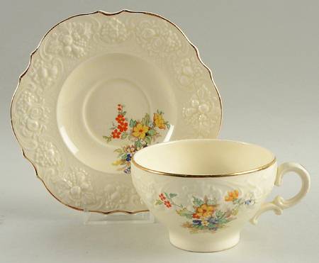 Her Grace Flat Cup & Saucer Set