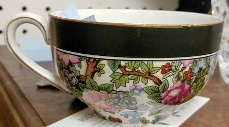 Ivory Chintz Flat Cup