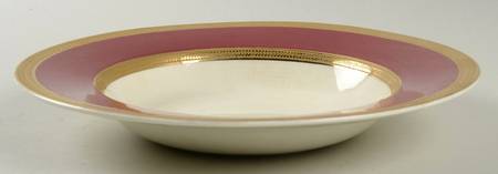 Oxford Burgundy Rim Soup Bowl